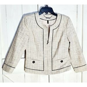 white house black market size 8 Dress Jacket pink and silver